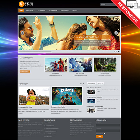 VTEM Media - Download Responsive Joomla Template