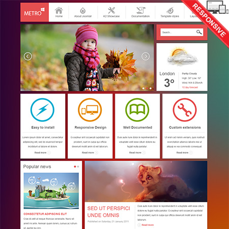 VTEM Metro - Download Responsive Joomla Template