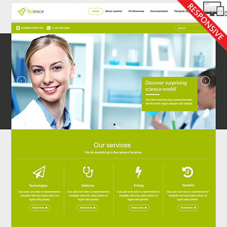 VTEM Science - Download Responsive Joomla Template