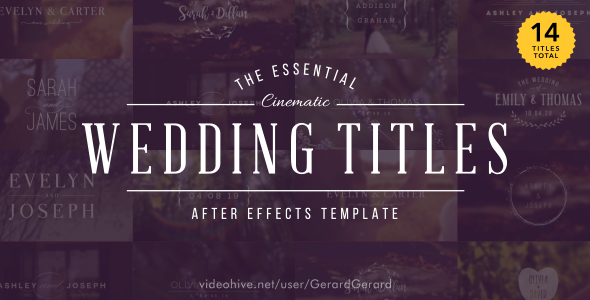 Wedding Titles - Download Videohive 15927020