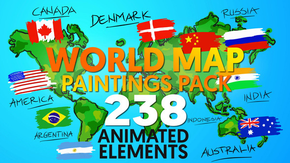 World Map Paintings Pack - Download Videohive 12070408