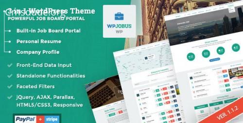WPJobus v1.1.2 – Job Board and Resumes WordPress Theme Download Free
