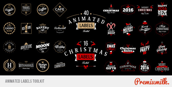 Xmas Animated Labels Toolkit - Download Videohive 13195620