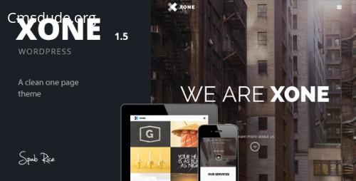 Xone v1.5 – Clean One Page WordPress Theme Download Free