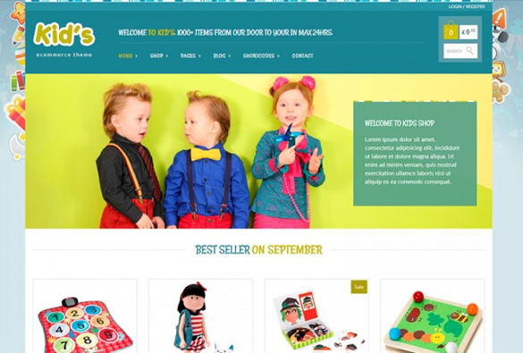 YIThemes KidshopA creative Kids ecommerce theme Download WordPress Theme