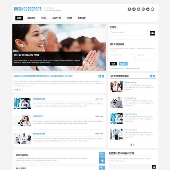 YJ Business Report - Download Joomla! Business Template