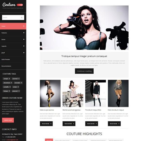 YJ Couture - Download Joomla Fashion and Style Magazine Template