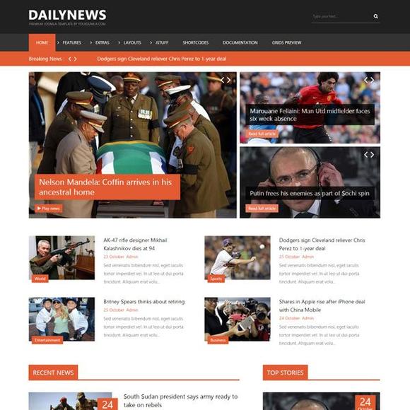 YJ Dailynews - Download News Joomla Template