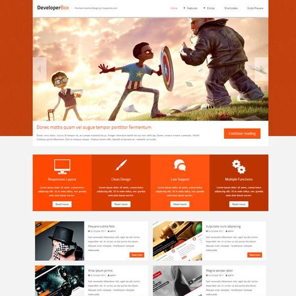 YJ DeveloperBox - Download Responsive Portfolio Joomla Template