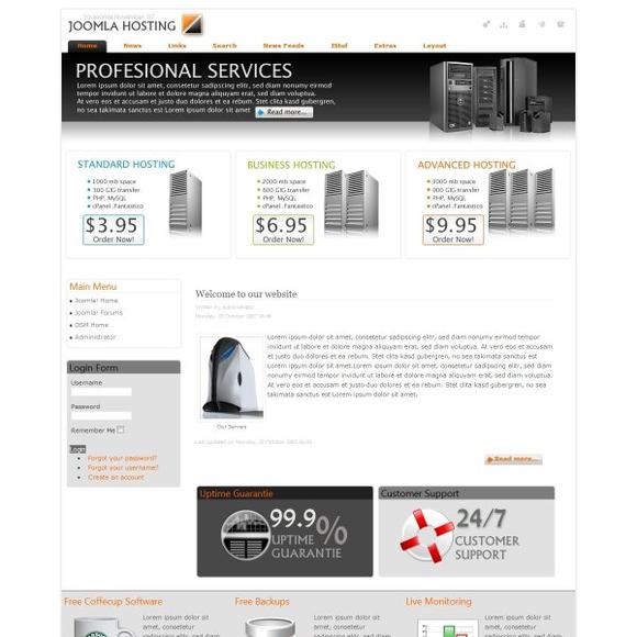 YJ Joomla Hosting - Download Joomla Hosting Template