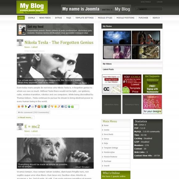 YJ MyBlog - Download Unleash the Joomla Blog