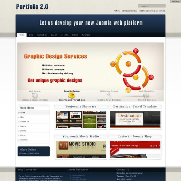 YJ Portfolio2.0 - Download Joomla Designer Portfolio