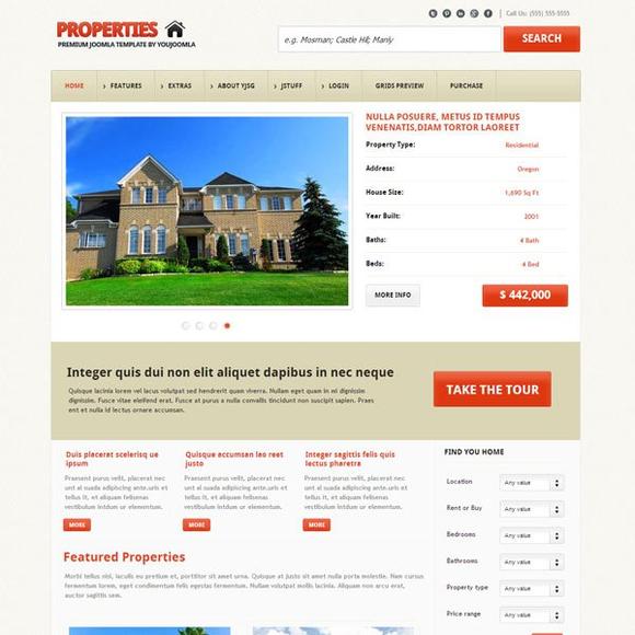 YJ Properties - Download Responsive Real Estate Joomla Template