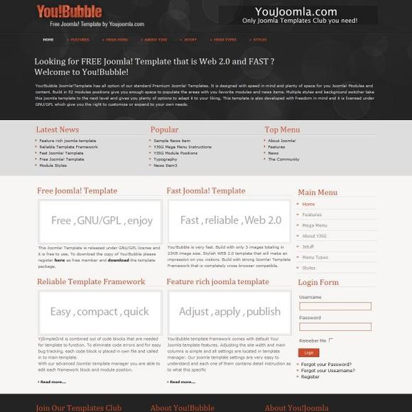 YJ YouBubble - Download Free Joomla Template
