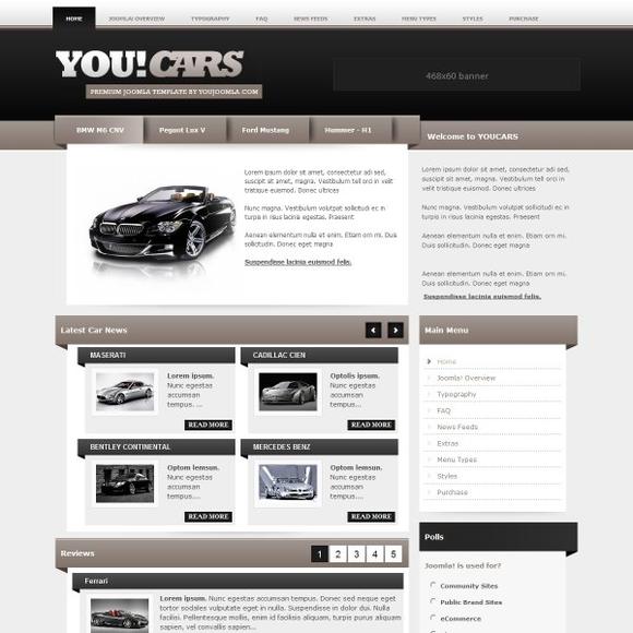 YJ YouCars - Download Jooomla Car Show Template