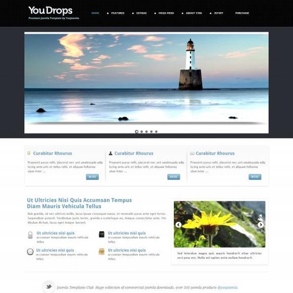 YJ Youdrops - Download All purpose Joomla Template