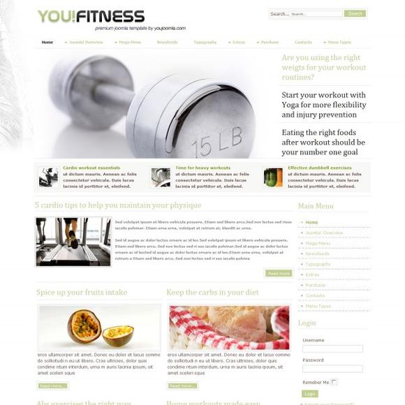 YJ YouFitness - Download Fitness Joomla Template