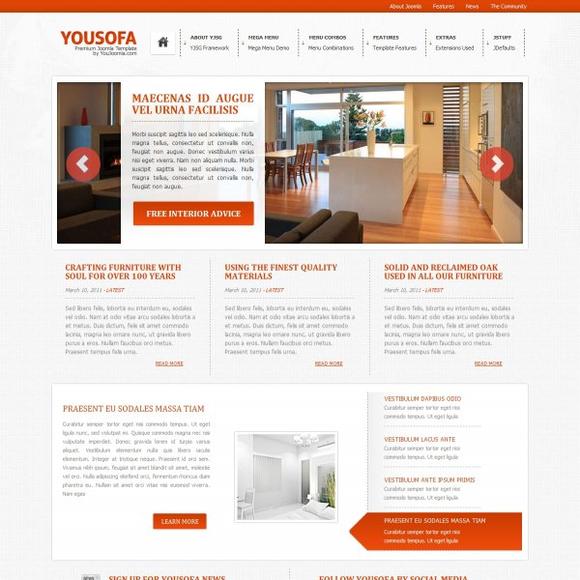 YJ Yousofa - Download Furniture Joomla Template