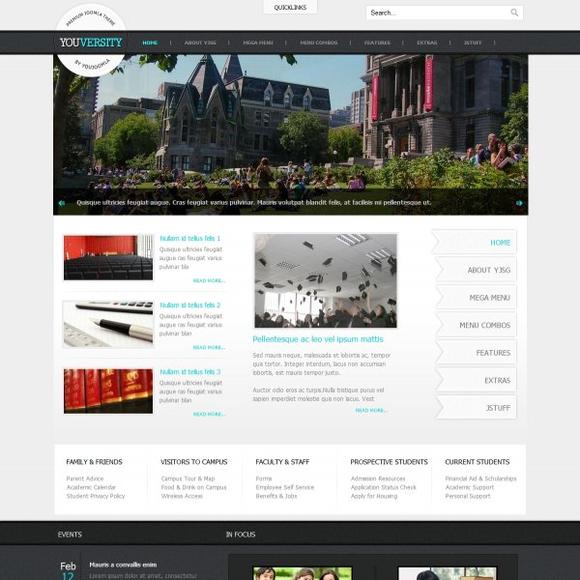 YJ Youversity - Download Education Joomla Template