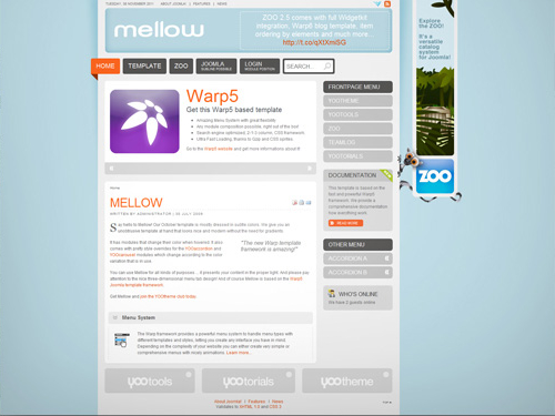 YooTheme Mellow - Download Joomla Responsive Template