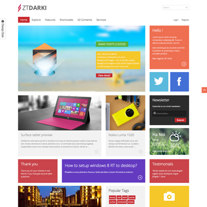 ZT Darki - Download Responsive Metro Joomla Template