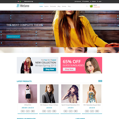 ZT MelanoShop - Download Responsive Ecommerce Joomla Template